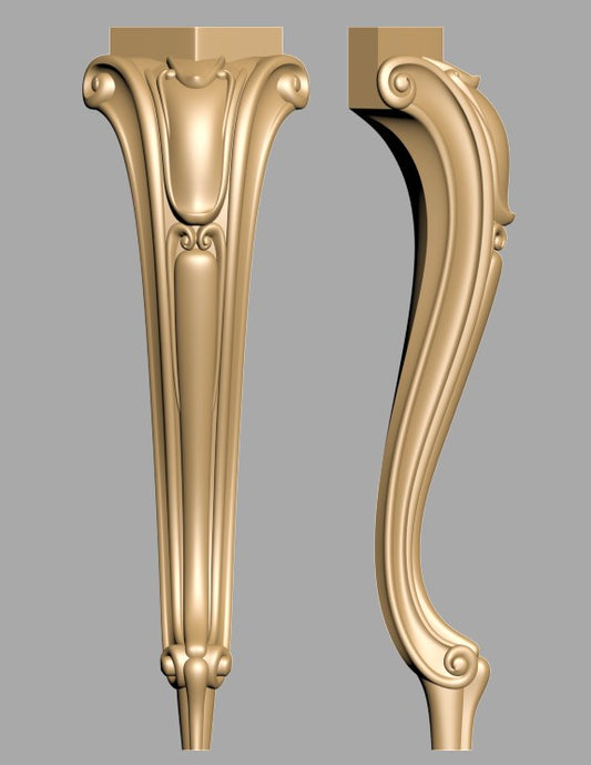 Picior lemn - sculptura 3D - M20